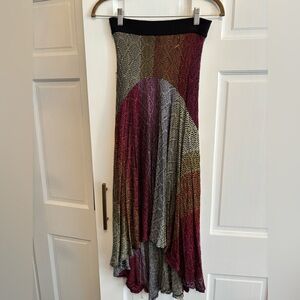 Multicolor High Low Skirt